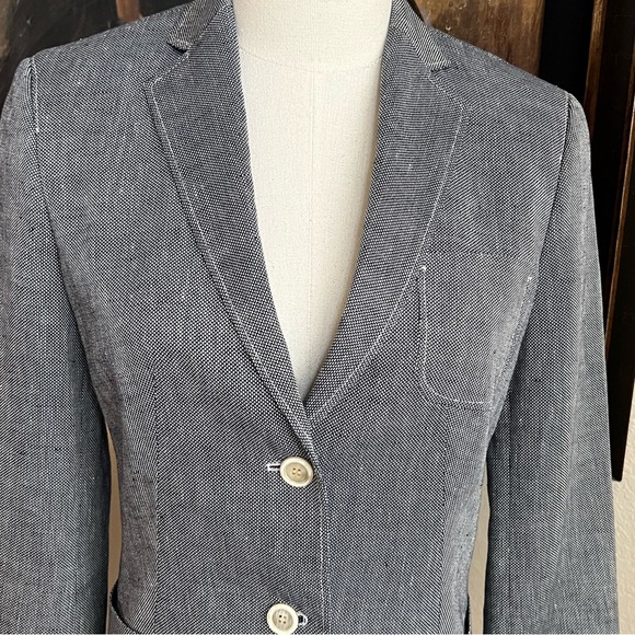 Hugo Boss Blazer Size 6 Dark Navy Textured - Picture 1 of 6